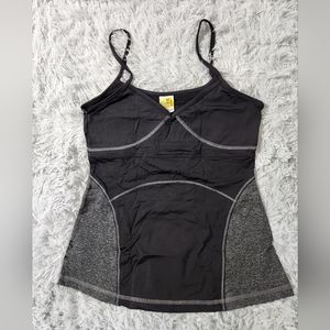 Gigi Active Black and Gray Spaghetti Strap Tank Top